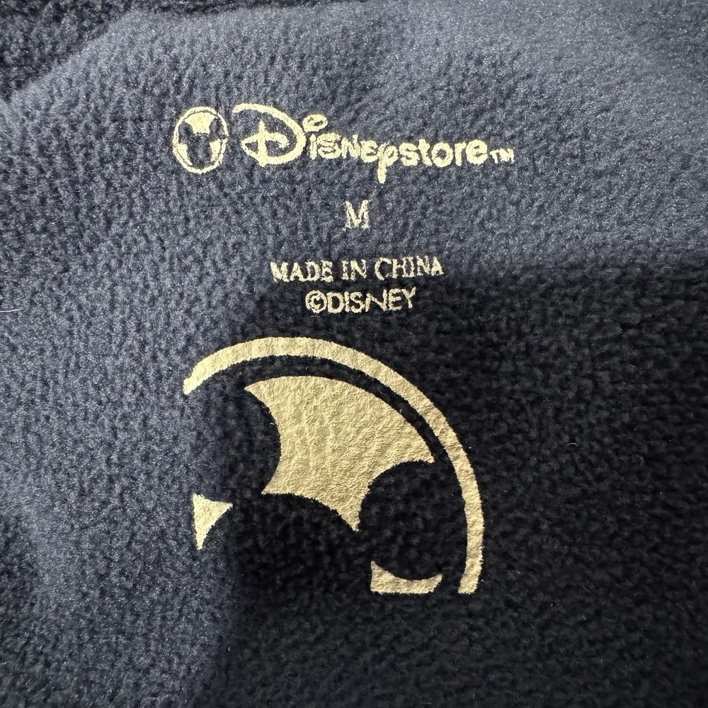 Disney Mickey Mouse Puffy Vest Navy Blue Size Medium Full Zip Fleece Lined - Picture 7 of 10
